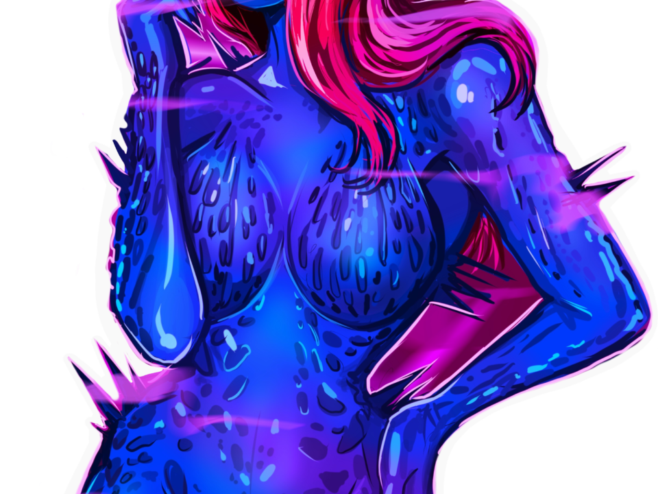 Holly-Wolf-Mystique-Cosplay-Sticker