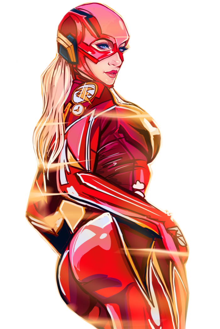 Holly-Wolf-Flash-Cosplay-Sticker